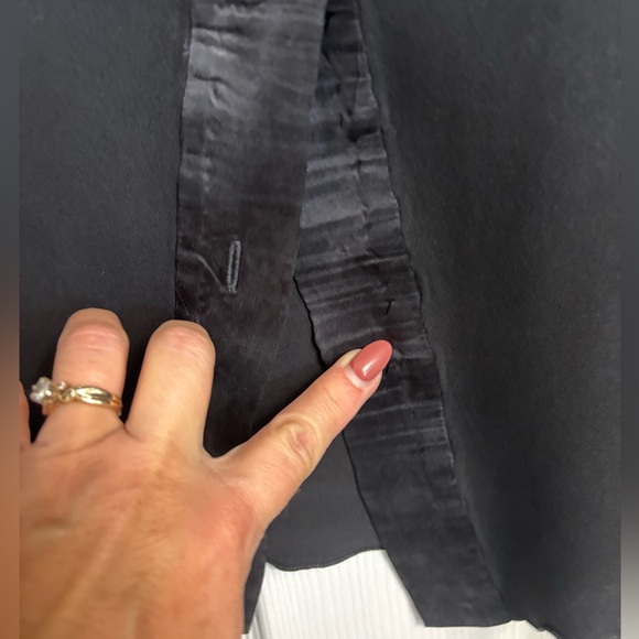 Carolina Herrera New York Elegant Silk Black Button-Up Shirt Dress Size 4 - Picture 3 of 10